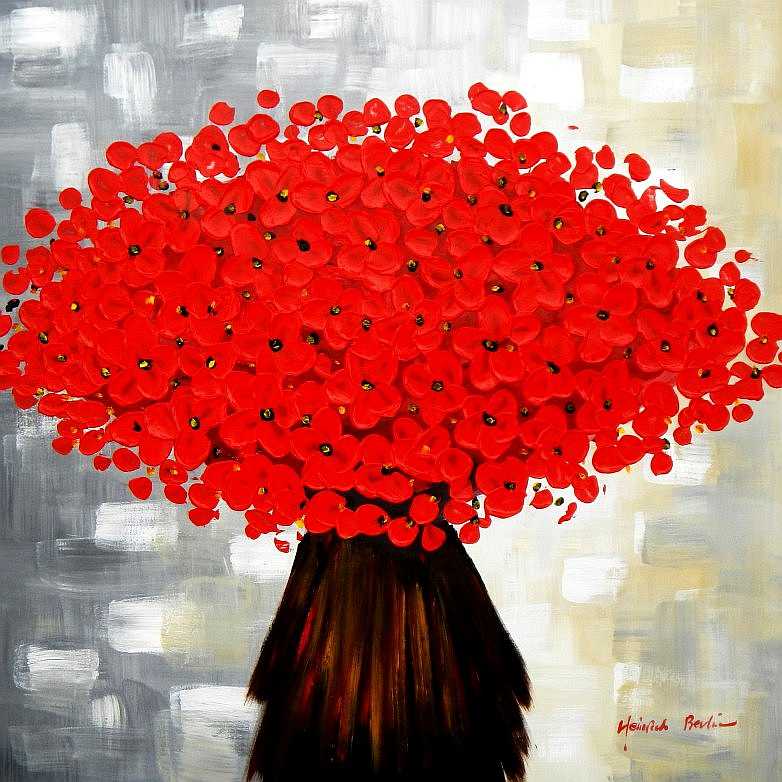 Abstrakte rote Blumen